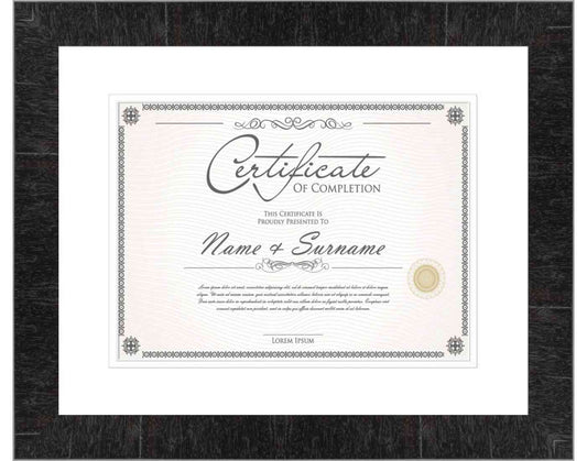 Black Frame for Certificates & Diplomas