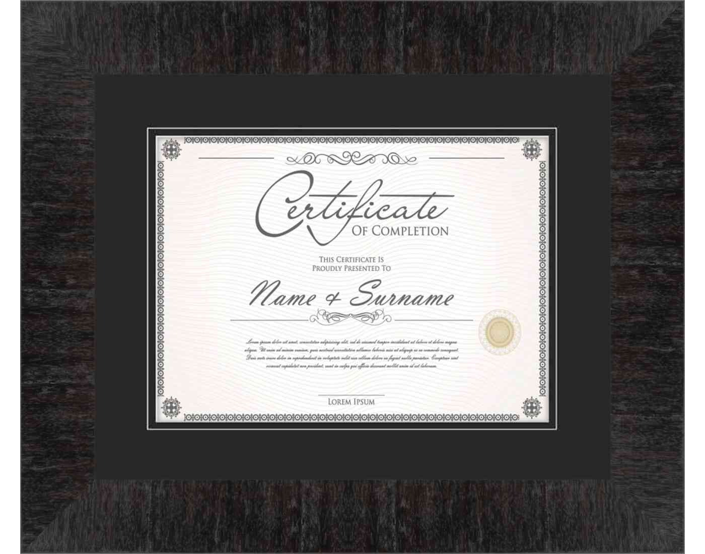 Black Frame for Certificates & Diplomas