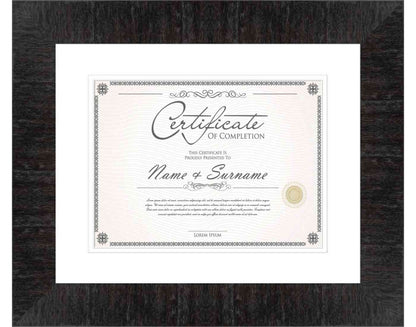 Black Frame for Certificates & Diplomas