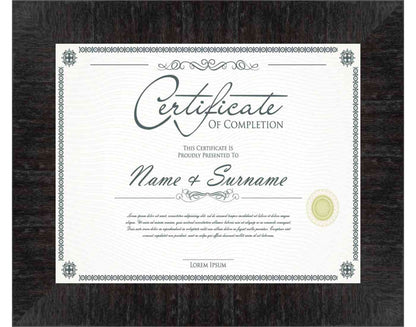 Black Frame for Certificates & Diplomas