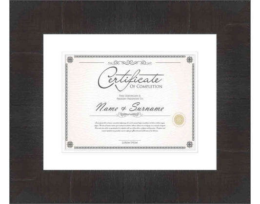 Black Frame for Certificates & Diplomas