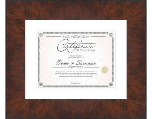 Walnut Frame for Certificates & Diplomas