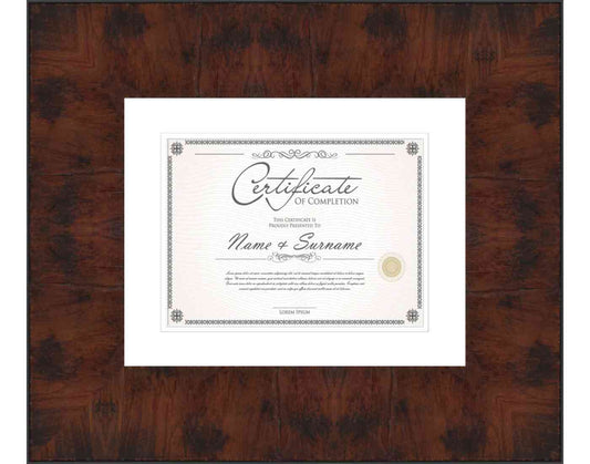 Walnut Frame for Certificates & Diplomas
