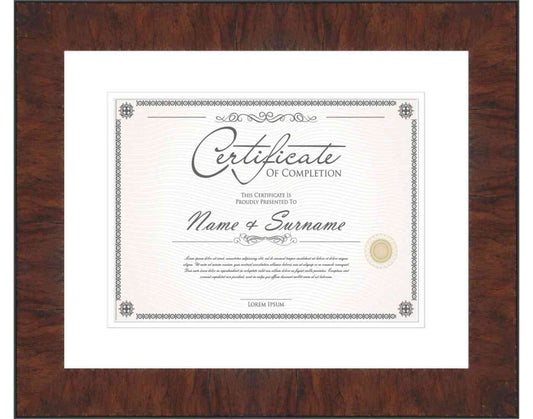 Walnut Frame for Certificates & Diplomas