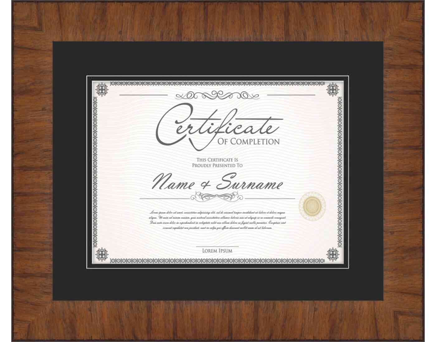 Honey Pecan Frame for Certificates & Diplomas