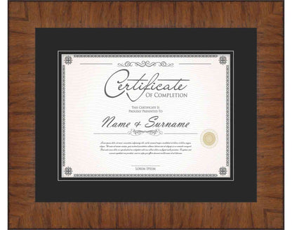 Honey Pecan Frame for Certificates & Diplomas