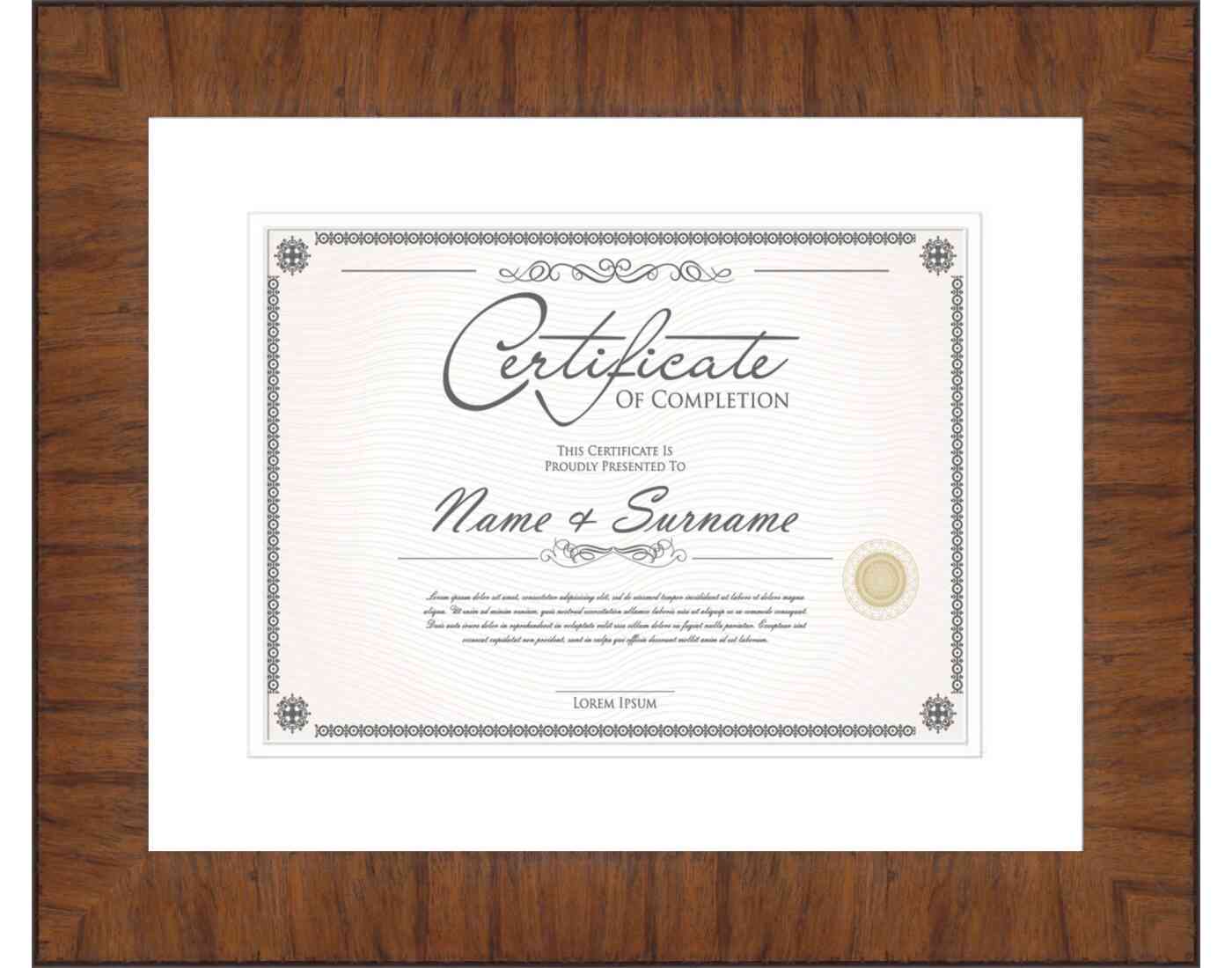 Honey Pecan Frame for Certificates & Diplomas