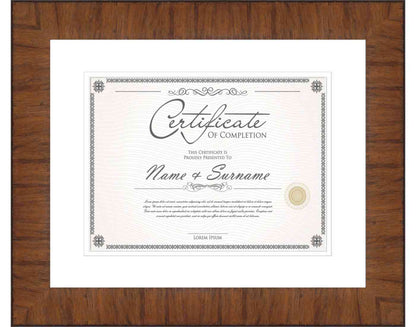 Honey Pecan Frame for Certificates & Diplomas