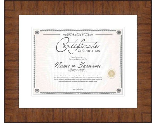 Honey Pecan Frame for Certificates & Diplomas