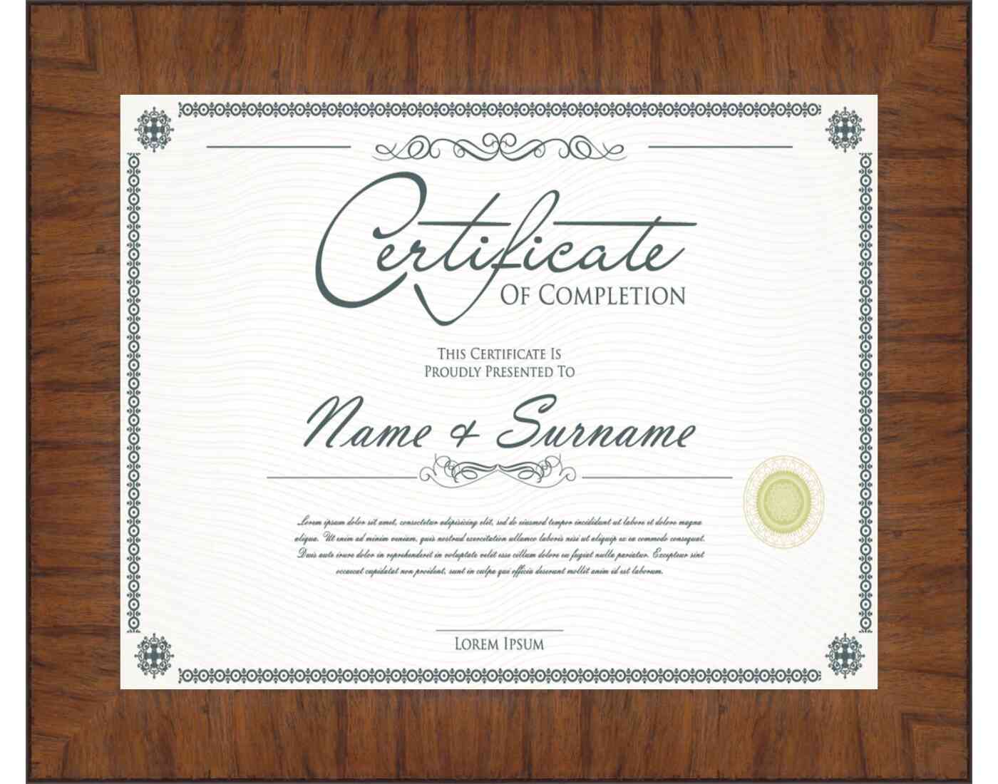 Honey Pecan Frame for Certificates & Diplomas