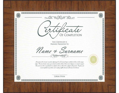 Honey Pecan Frame for Certificates & Diplomas