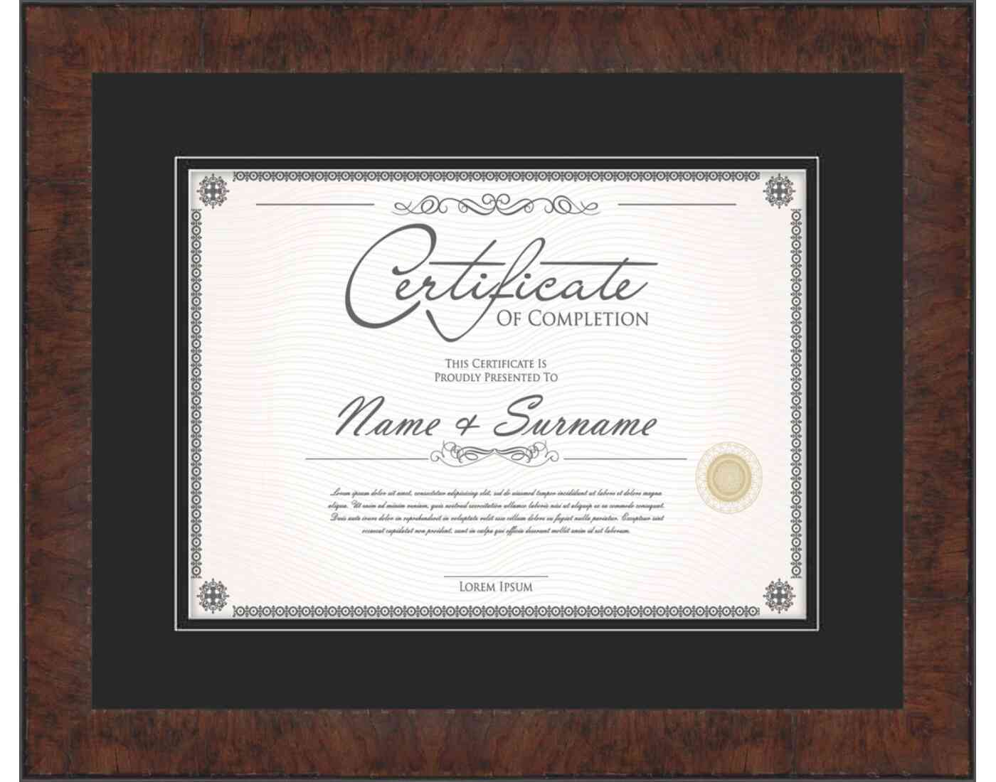 Walnut Frame for Certificates & Diplomas