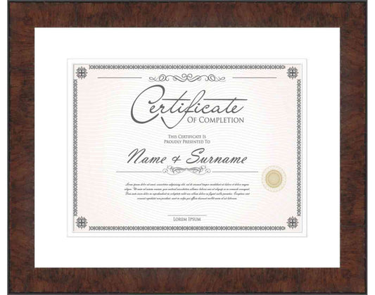 Walnut Frame for Certificates & Diplomas