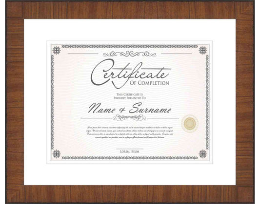Honey Pecan Frame for Certificates & Diplomas