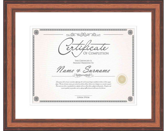 Walnut Frame for Certificates & Diplomas