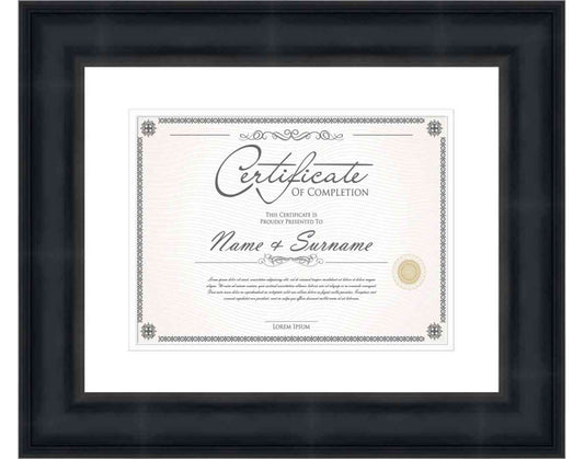 Black Frame for Certificates & Diplomas