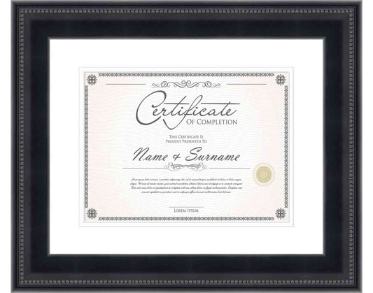 Black Frame for Certificates & Diplomas