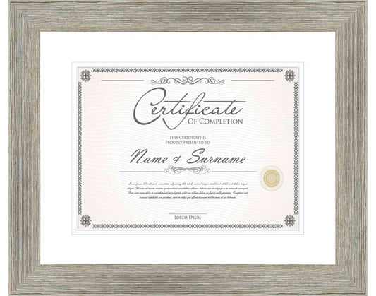Contrast Grey Frame for Certificates & Diplomas