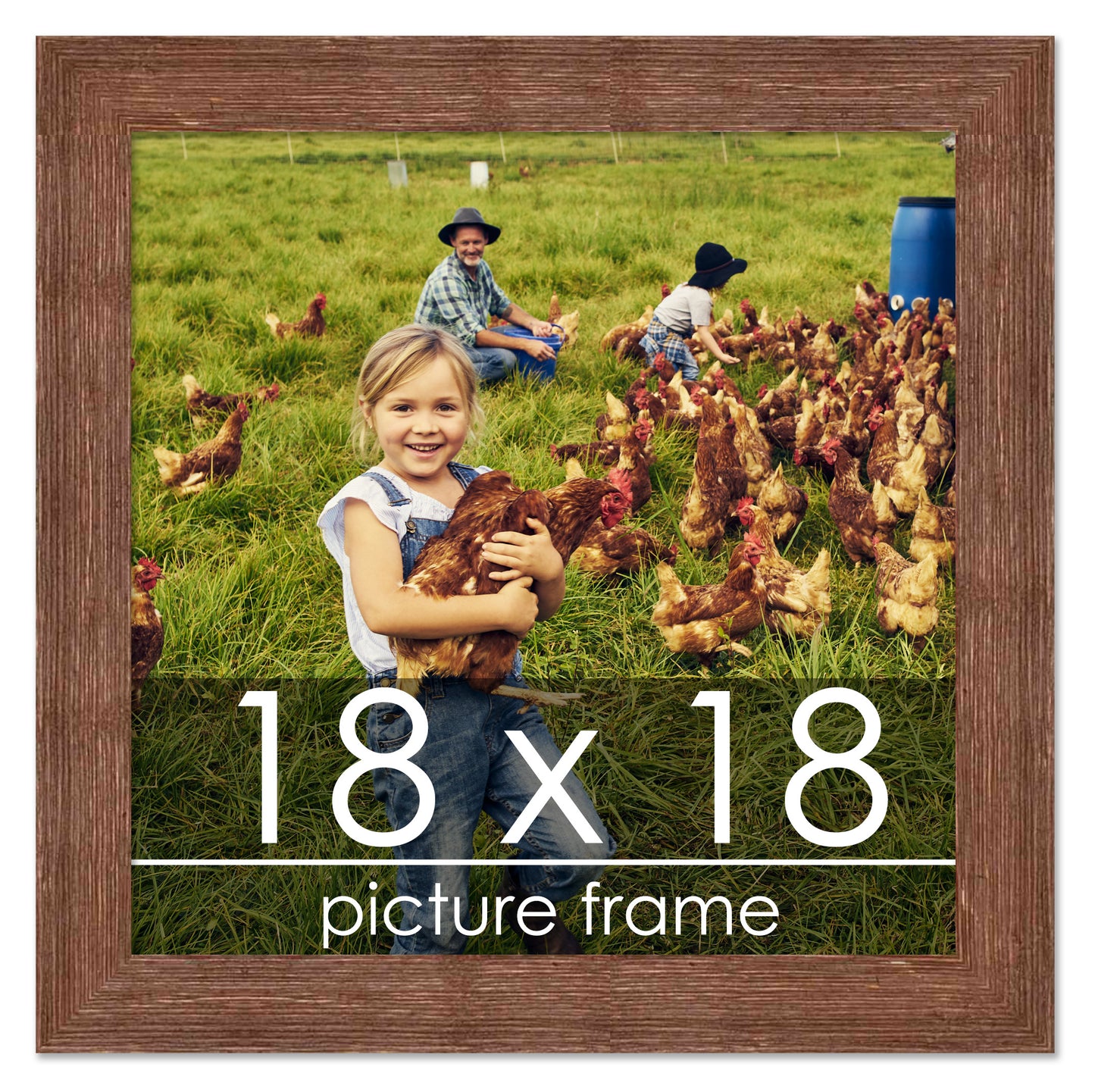 Distressed/Aged Brown Wood Picture Frame