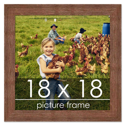 Distressed/Aged Brown Wood Picture Frame