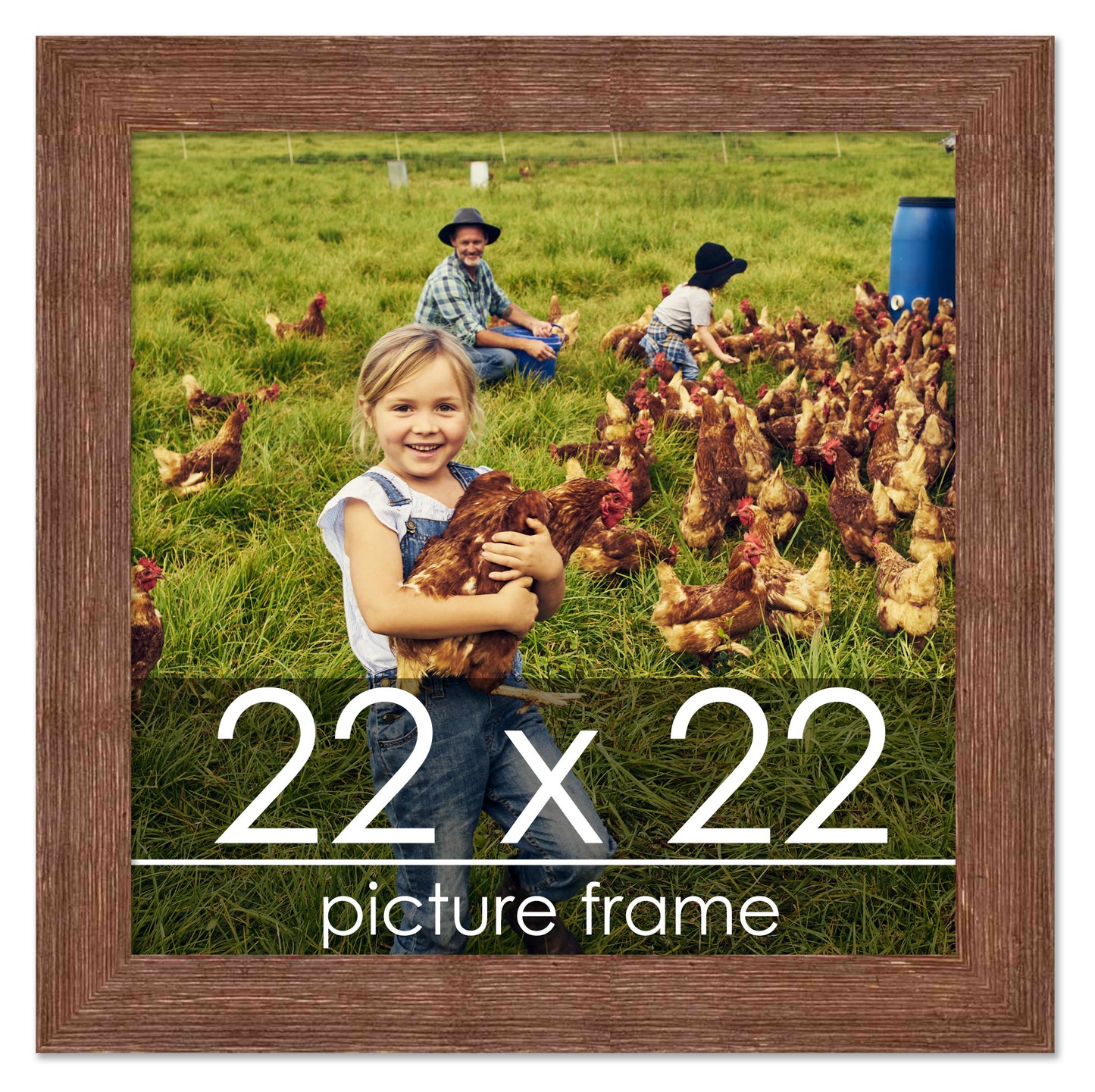 Distressed/Aged Brown Wood Picture Frame