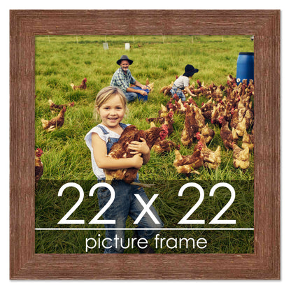 Distressed/Aged Brown Wood Picture Frame
