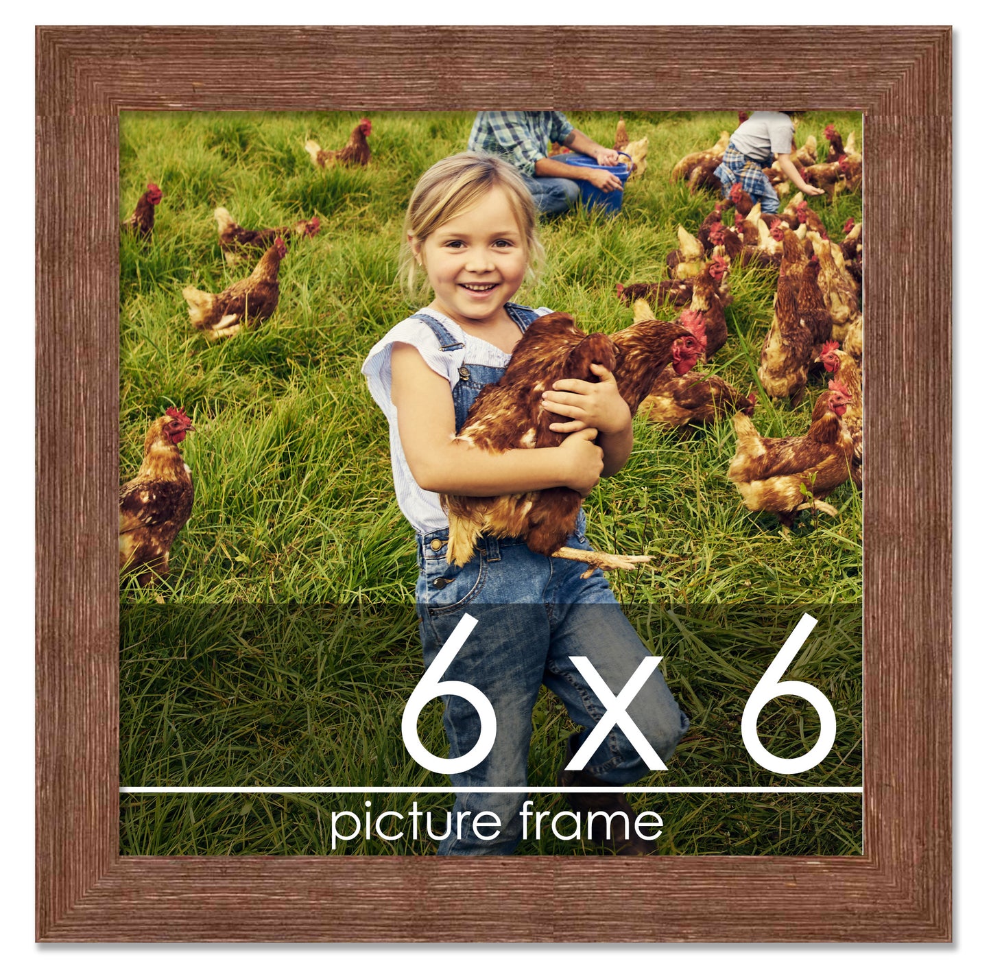 Distressed/Aged Brown Wood Picture Frame