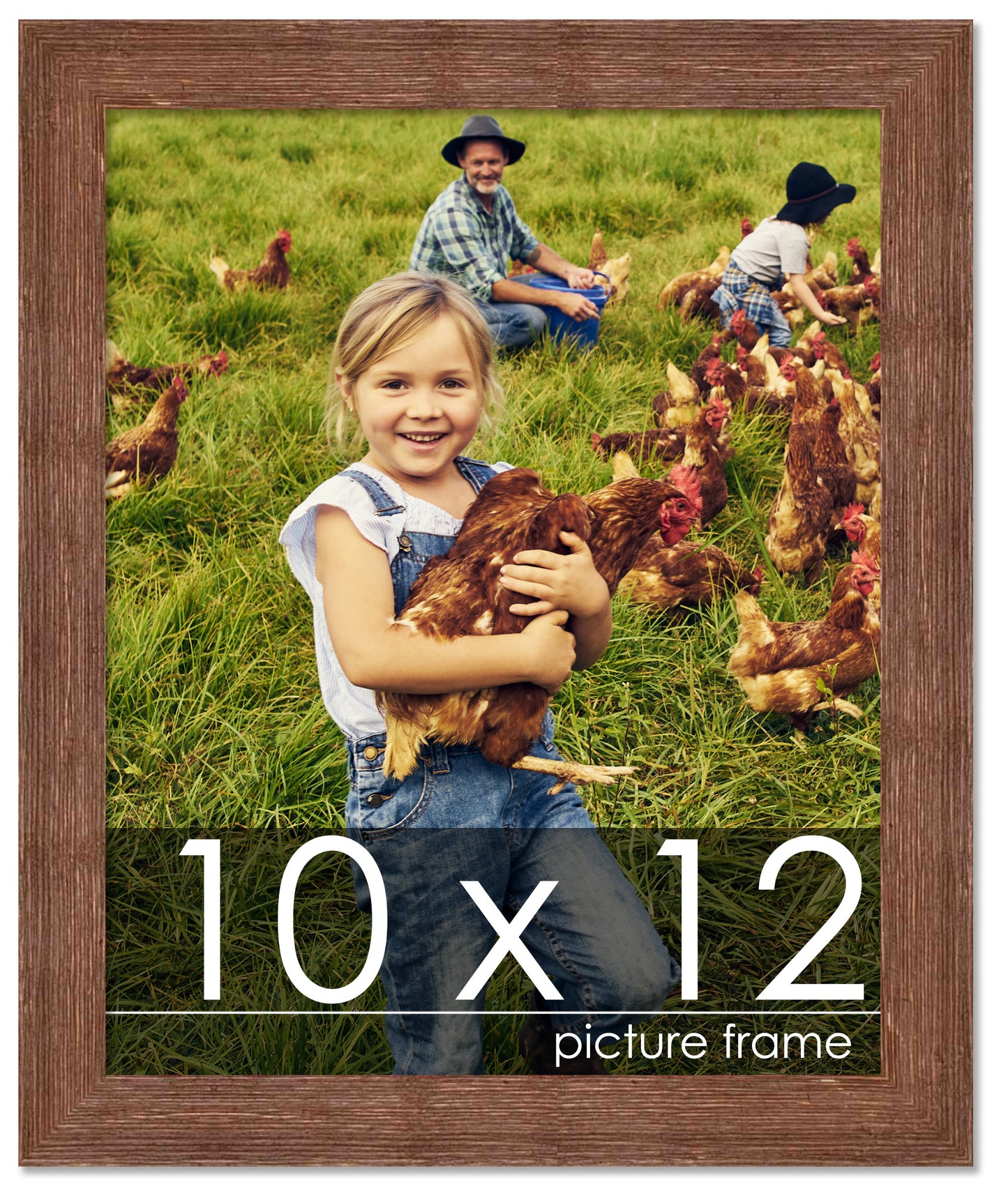 Distressed/Aged Brown Wood Picture Frame