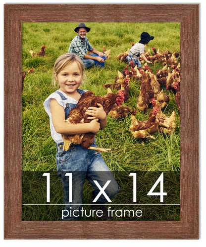 Distressed/Aged Brown Wood Picture Frame