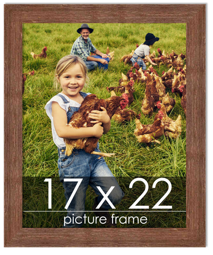 Distressed/Aged Brown Wood Picture Frame