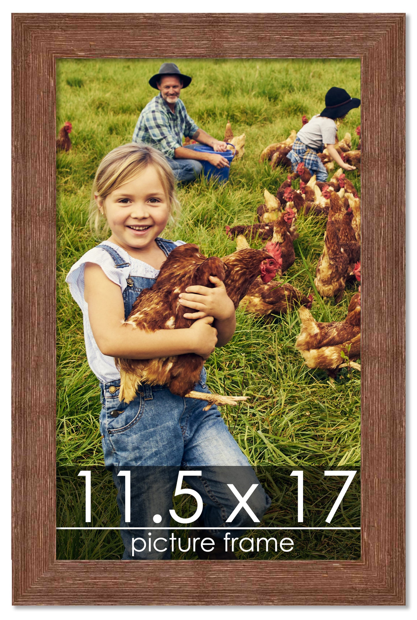 Distressed/Aged Brown Wood Picture Frame