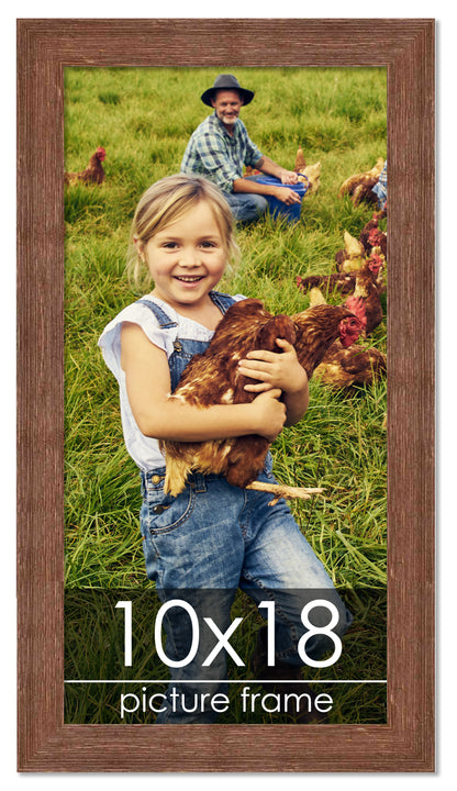 Distressed/Aged Brown Wood Picture Frame