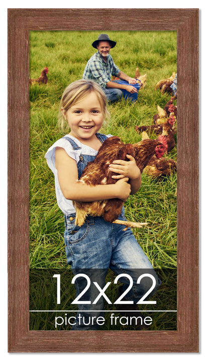 Distressed/Aged Brown Wood Picture Frame