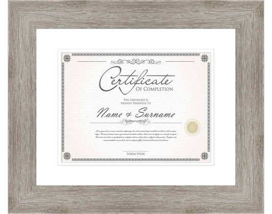Contrast Grey Frame for Certificates & Diplomas