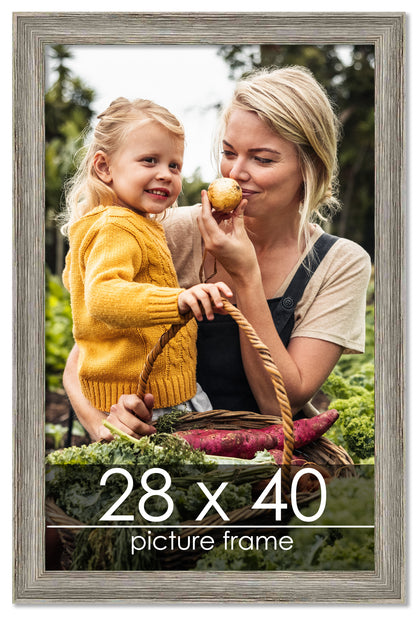 Distressed/Aged Contrast Grey Wood Picture Frame