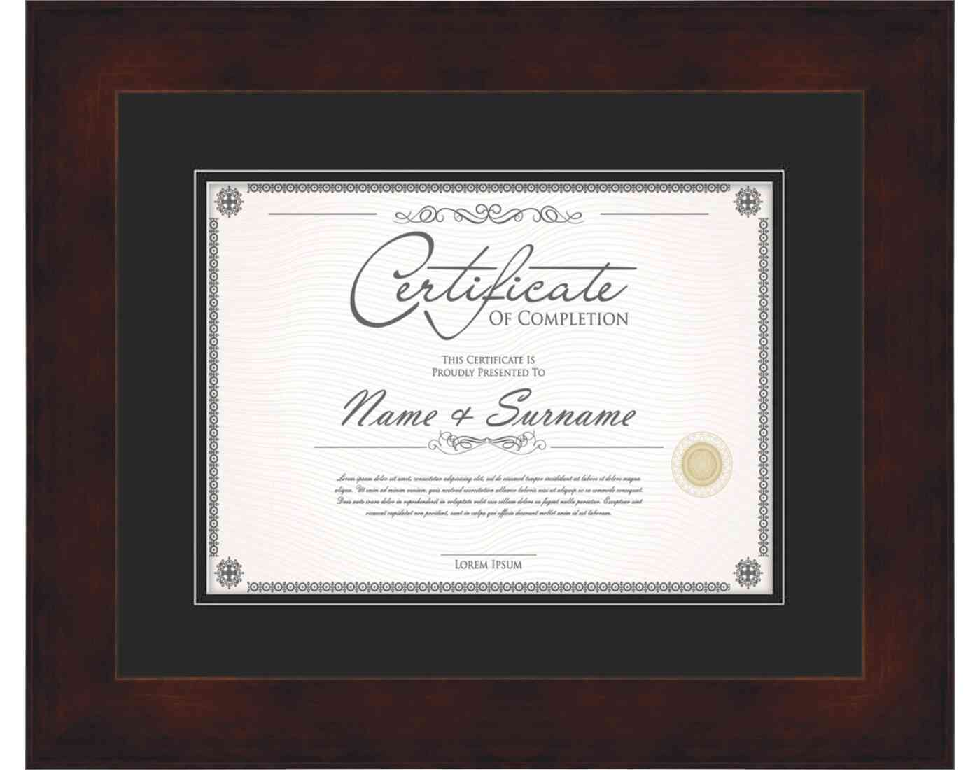 Walnut Frame for Certificates & Diplomas