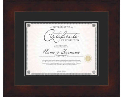 Walnut Frame for Certificates & Diplomas