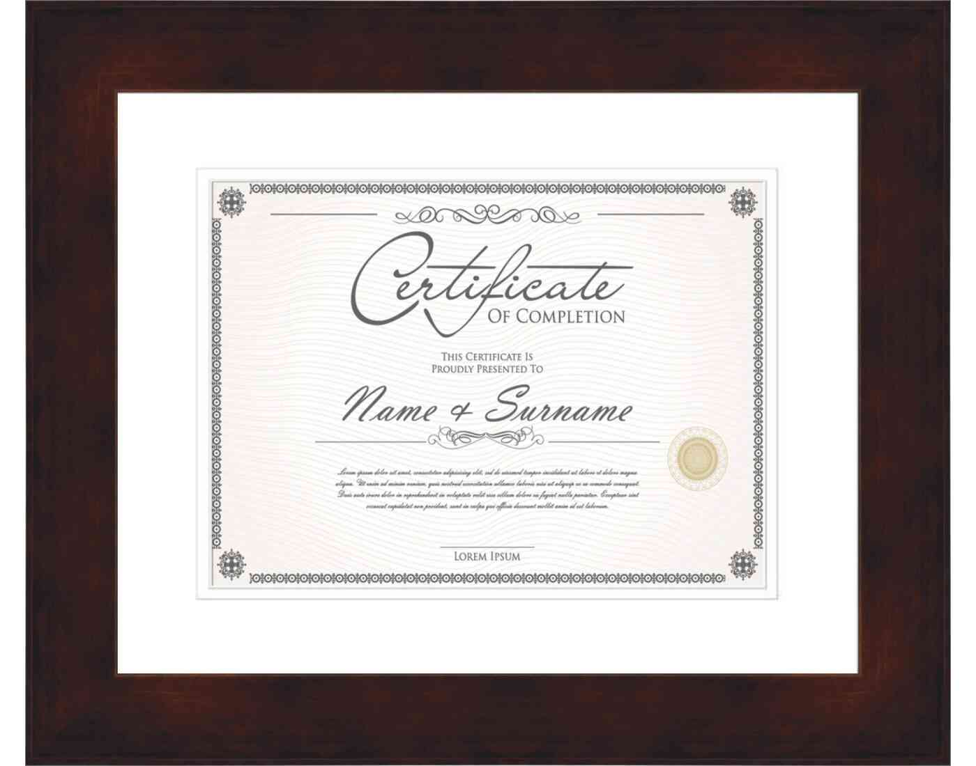 Walnut Frame for Certificates & Diplomas