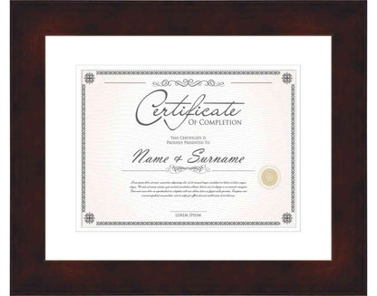Walnut Frame for Certificates & Diplomas