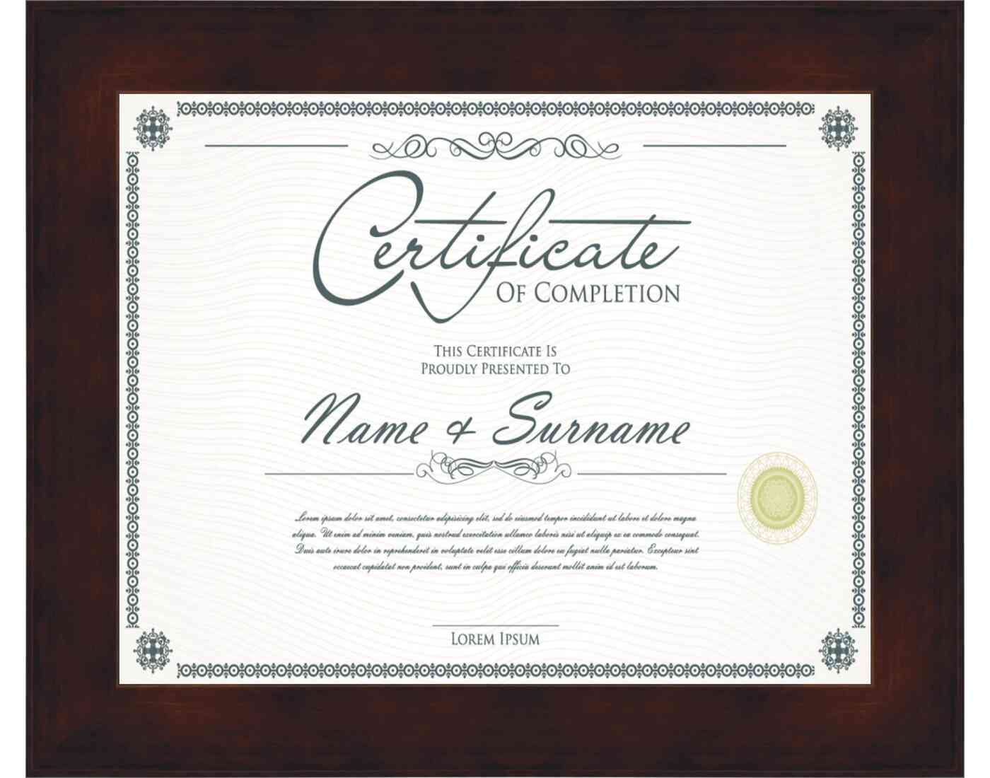 Walnut Frame for Certificates & Diplomas