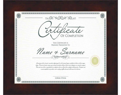 Walnut Frame for Certificates & Diplomas