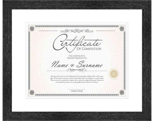 Black Frame for Certificates & Diplomas