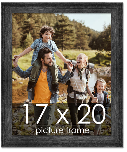 Distressed/Aged Black Wood Picture Frame