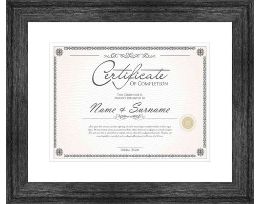 Black Frame for Certificates & Diplomas