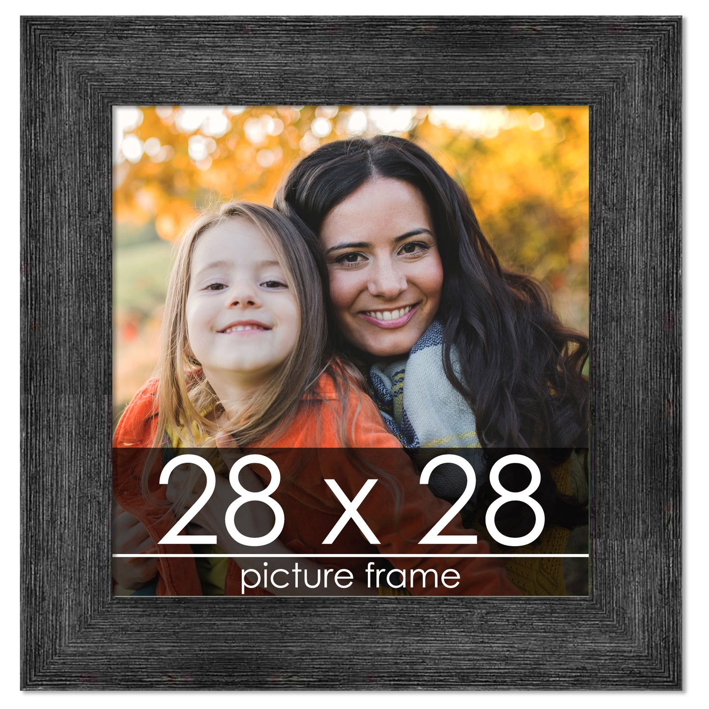 Distressed/Aged Black Wood Picture Frame
