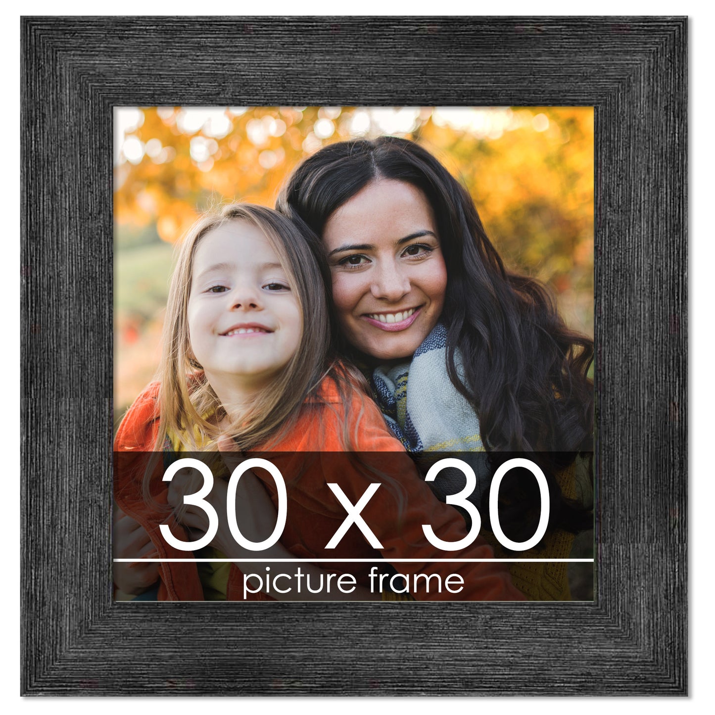 Distressed/Aged Black Wood Picture Frame