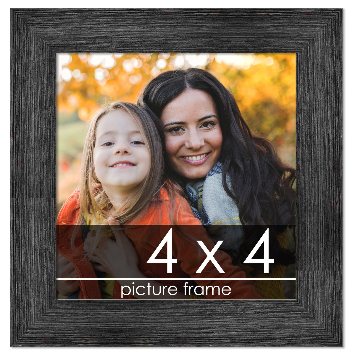 Distressed/Aged Black Wood Picture Frame