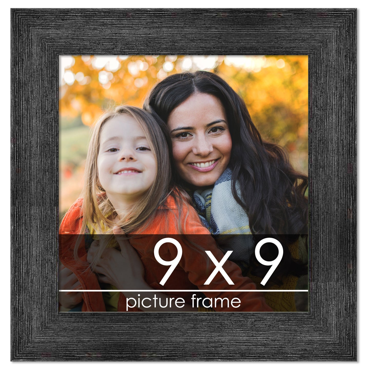Distressed/Aged Black Wood Picture Frame