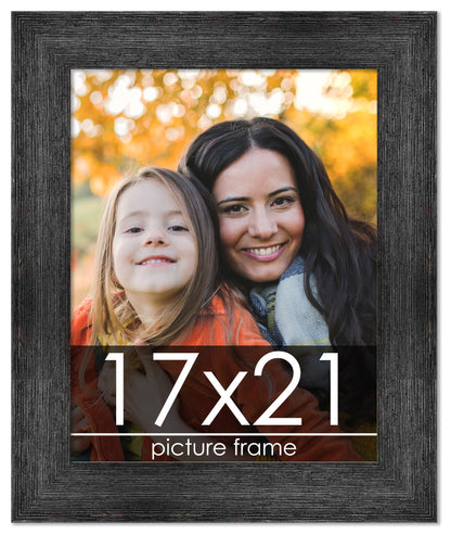 Distressed/Aged Black Wood Picture Frame