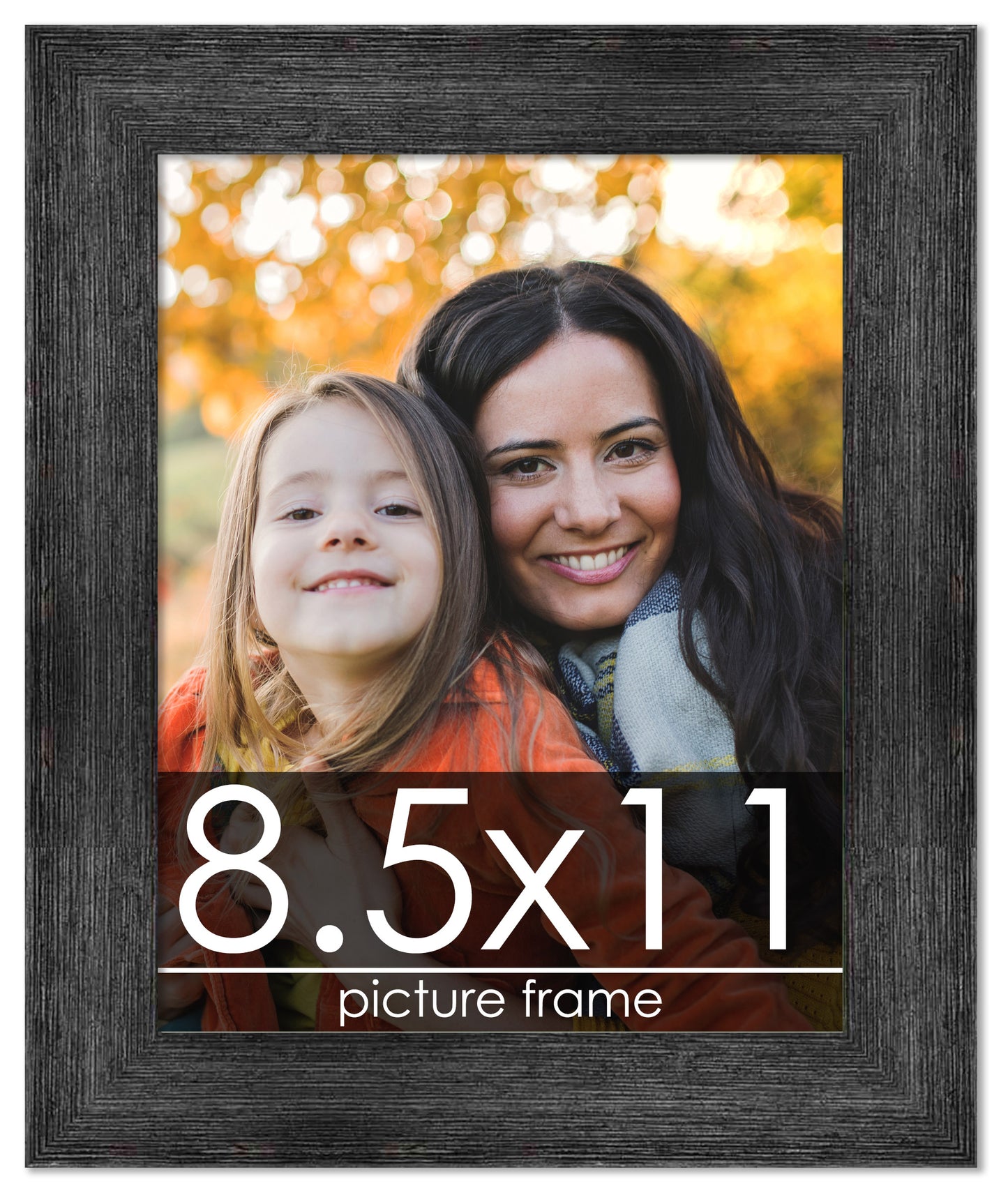 Distressed/Aged Black Wood Picture Frame